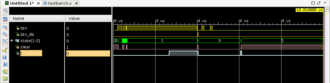 Vivado xsim in GUI mode.