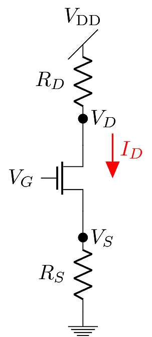 Passive bias for the drain current