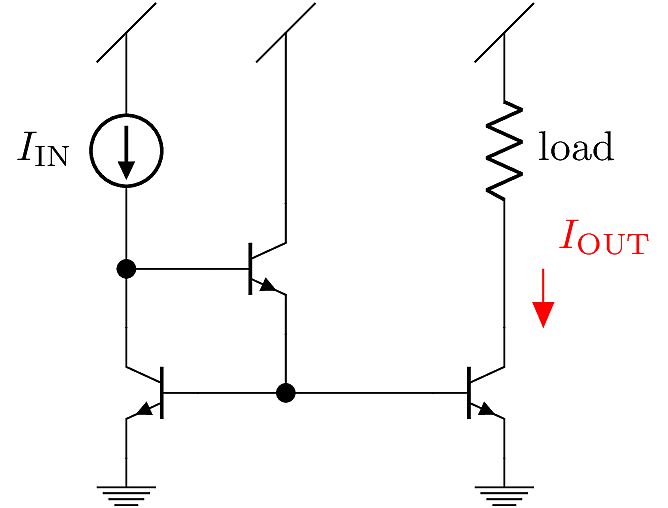 Error compensated BJT current mirror