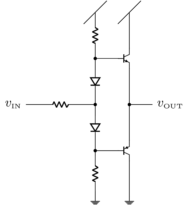 BJT Class-AB push-pull configuration