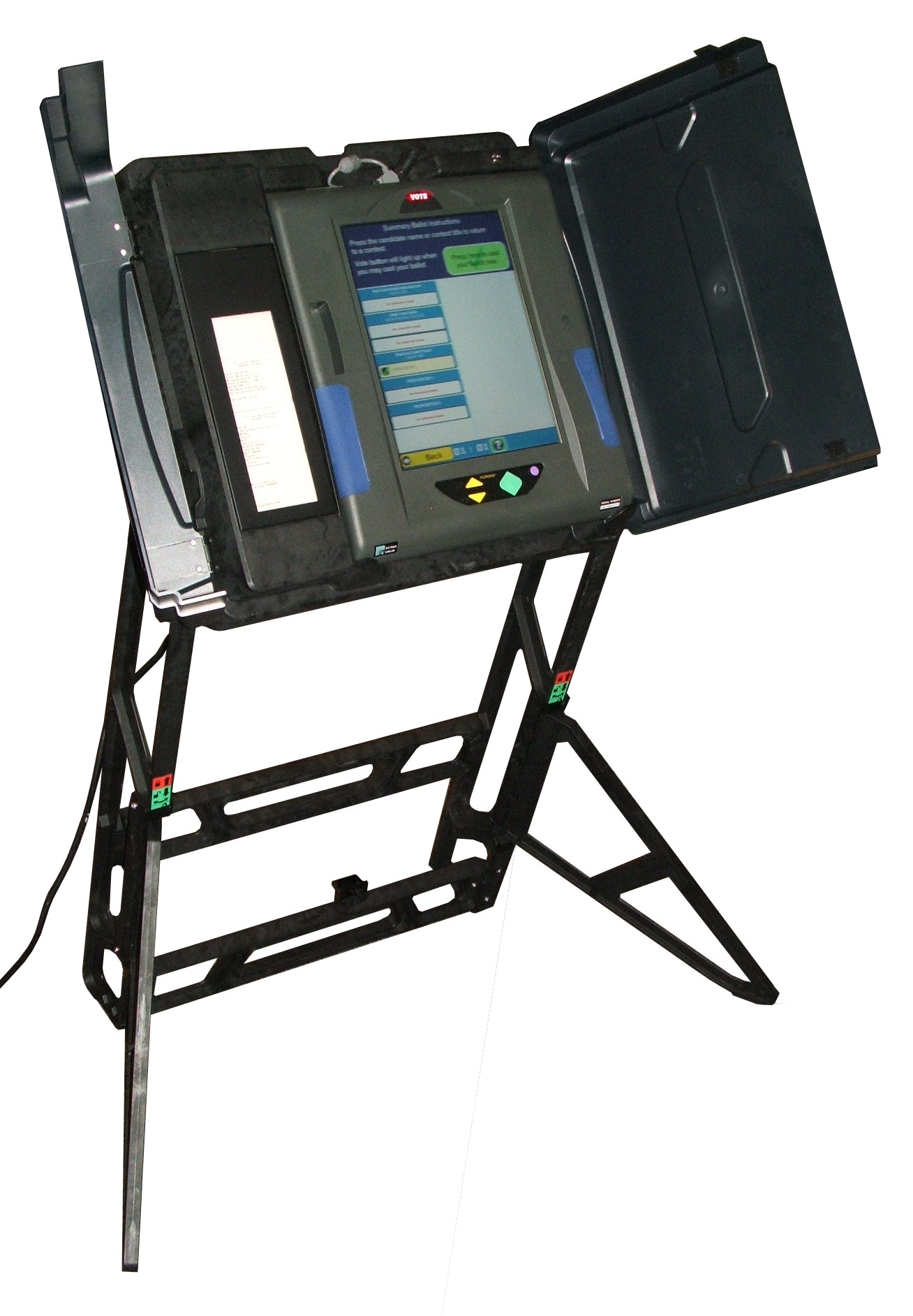 An iVotronic machine with paper receipt.