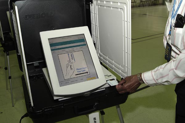 A Diebold voting machine used in 2004.